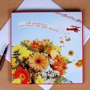 XXL-Geburtstagskarte mit Sound Ein Strau