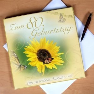 XXL-Geburtstagskarte mit Sound zum 80. G