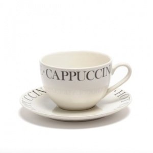 "XXL-Tasse und Untertasse „Script"""