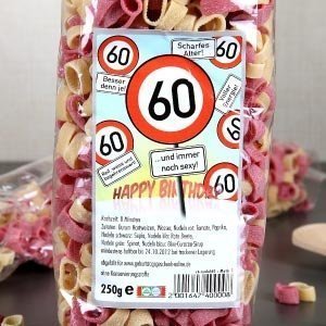 Zahlen-Nudeln zum 60. Geburtstag