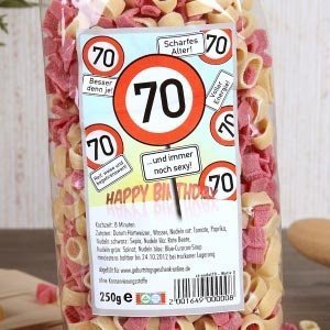 Zahlen-Nudeln zum 70. Geburtstag