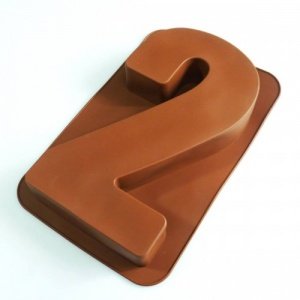 Zahlen Silikonbackform - Nummer 2