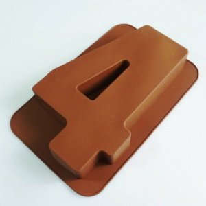 Zahlen Silikonbackform - Nummer 4