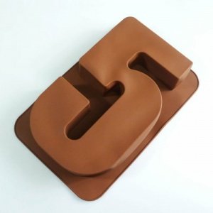 Zahlen Silikonbackform - Nummer 5