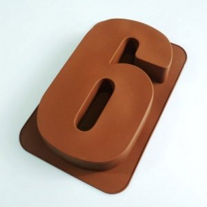 Zahlen Silikonbackform - Nummer 6