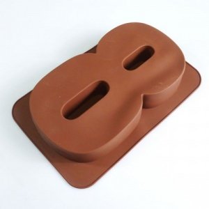 Zahlen Silikonbackform - Nummer 8