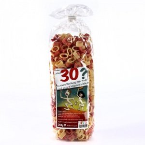 Zahlennudel zum 30. Geburtstag