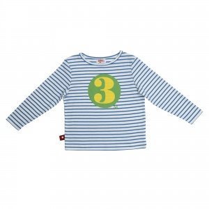 Zahlenshirt Boys 3 Jahre blau