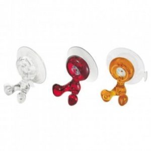 Zahnbürstenhalter Tommy 3-er Set klar/or