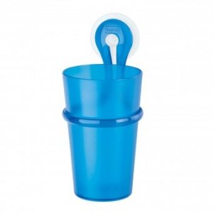 Zahnputzbecher Loop transparent karibikb