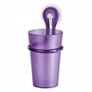 Zahnputzbecher Loop transparent pflaume 