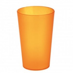 Zahnputzbecher Rio transparent orange