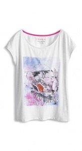 Zartes Print-Shirt aus Slub-Jersey