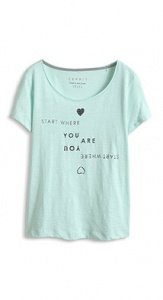 Zartes Slub-Jersey-Shirt mit Frontprint