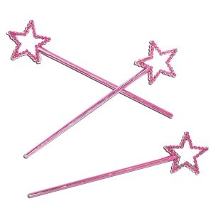 Zauberstab Stern, 12 St., pink