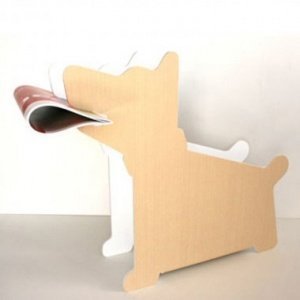 Zeitungsständer Poppy beige-weiß