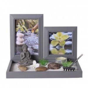 Zen-Garten mit Fotorahmen