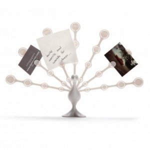 Zettelhalter Freddy Feathers white