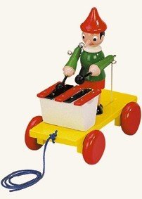 Ziehfigur Pinocchio mit Xylophon von Bin
