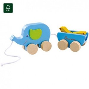 Ziehtier Elefant mit Banane von Bino Mer