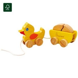 Ziehtier Ente mit Ei von Bino Mertens - 