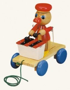 Ziehtier Ente mit Xylophon von Bino Spie