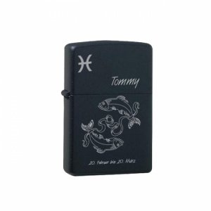 Zippo® Feuerzeug Black *Fische*