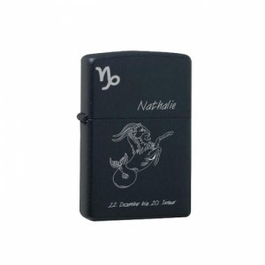 Zippo® Feuerzeug Black *Steinbock*