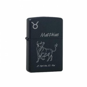 Zippo® Feuerzeug Black *Stier*