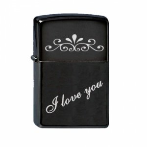 Zippo Feuerzeug EBONY mit Gravur