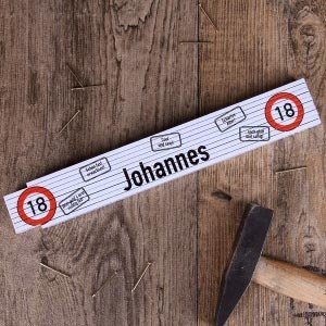 Zollstock zum 18.Geburtstag mit Wunschna
