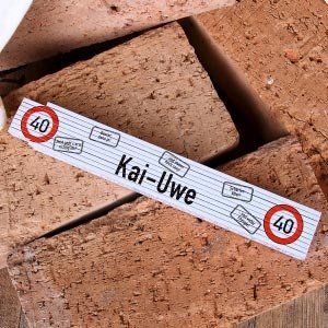 Zollstock zum 40.Geburtstag mit Wunschna