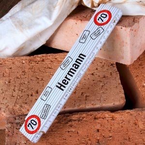 Zollstock zum 70.Geburtstag mit Wunschna