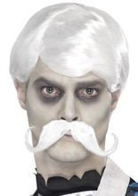 Zombie Barkeeper Perücke mit Schnurrbart