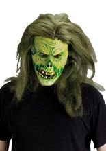 Zombie Halloween Horror Maske mit Haaren