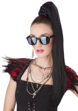 Zopf-Haarteil Extensions lang schwarz