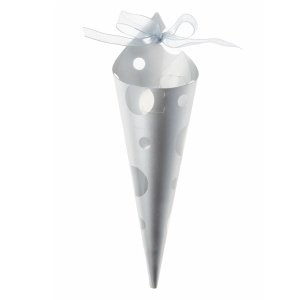 Zuckertüte Retro, silber, 6 St.