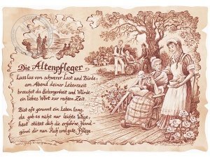 Zunftbild Altenpfleger auf Antikpapier i