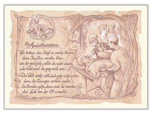 Zunftbild Anaesthesist auf Antikpapier i