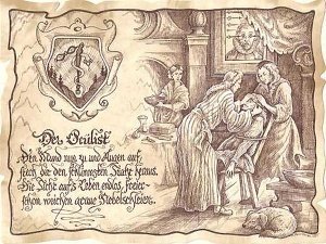 Zunftbild Augenarzt auf Antikpapier im A