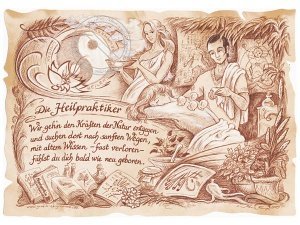 Zunftbild Heilpraktiker auf Antikpapier 