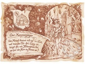 Zunftbild Kammerjäger auf Antikpapier im