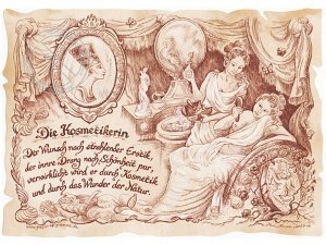 Zunftbild Kosmetikerin auf Antikpapier i