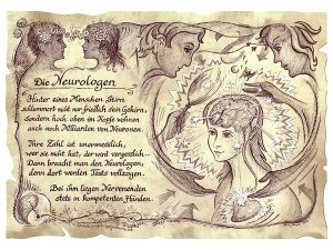 Zunftbild Neurologe auf Antikpapier im A