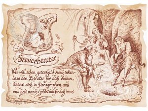 Zunftbild Steuerberater auf Antikpapier 