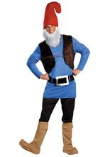 Zwerg Märchen Herren Kostüm blau-rot