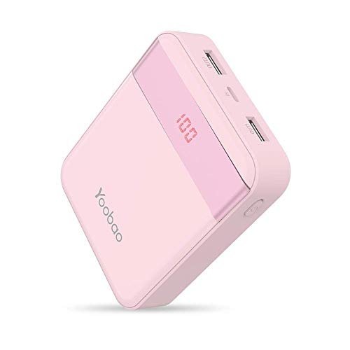 10000mAh Externer Akku, Yoobao Handy Powerbank Akku Pack Power Bank Akkupack mit Dual Input Ladeport