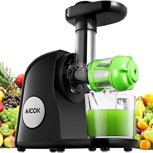 Aicok Entsafter, Slow Juicer Presse, BPA frei, Obst, Gemüse Saft, Elektronische Saftpresse automati