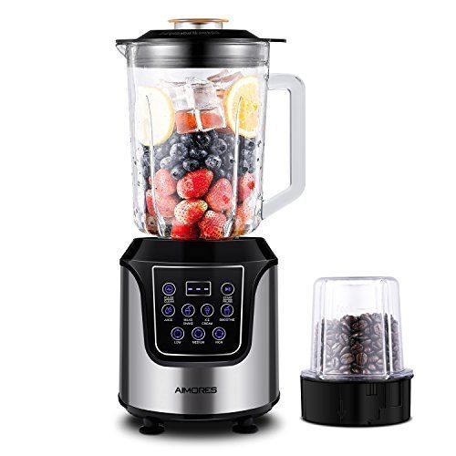 Aimores Standmixer Smoothiemaker 5 Programmtasten Hochleistungsmixer mit 1 PS-Power-Motor (bis zu 28