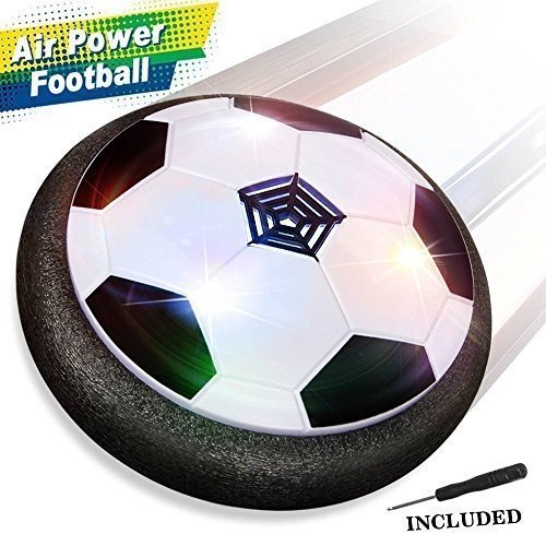 Air Power Fußball - Baztoy Hover Power Ball Indoor Fußball mit LED Beleuchtung, Perfekt zum Spiele